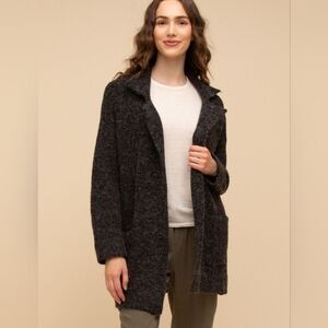 Thread & Supply Vita  Open Graphite Chunky Knit  Coatigan Cardigan Jacket Size M